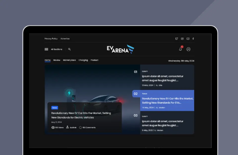 EV Arena electric vehicle platform