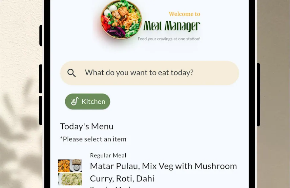 Naasa Meal food delivery mobile application
