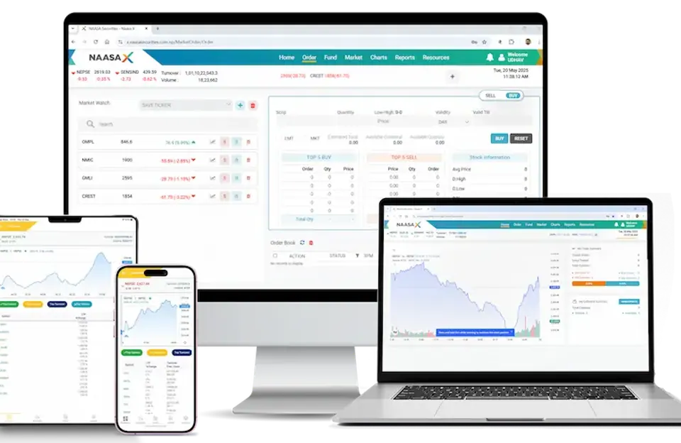 Naasa Securities stock brokerage platform interface